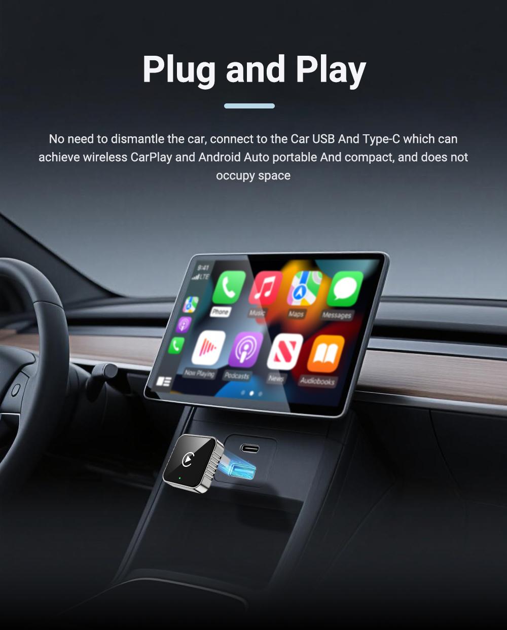 New Super Mini Carplay AI Box Wired to Wireless CarPlay&Android Auto 2in1 Box 5GHz WiFi5 for 99% Original Wired CarPlay/Auto Car New Super Mini Carplay AI Box Wired to Wireless CarPlay&Android Auto 2in1 Box 5GHz WiFi5 for 99% Original Wired CarPlay/Auto Car