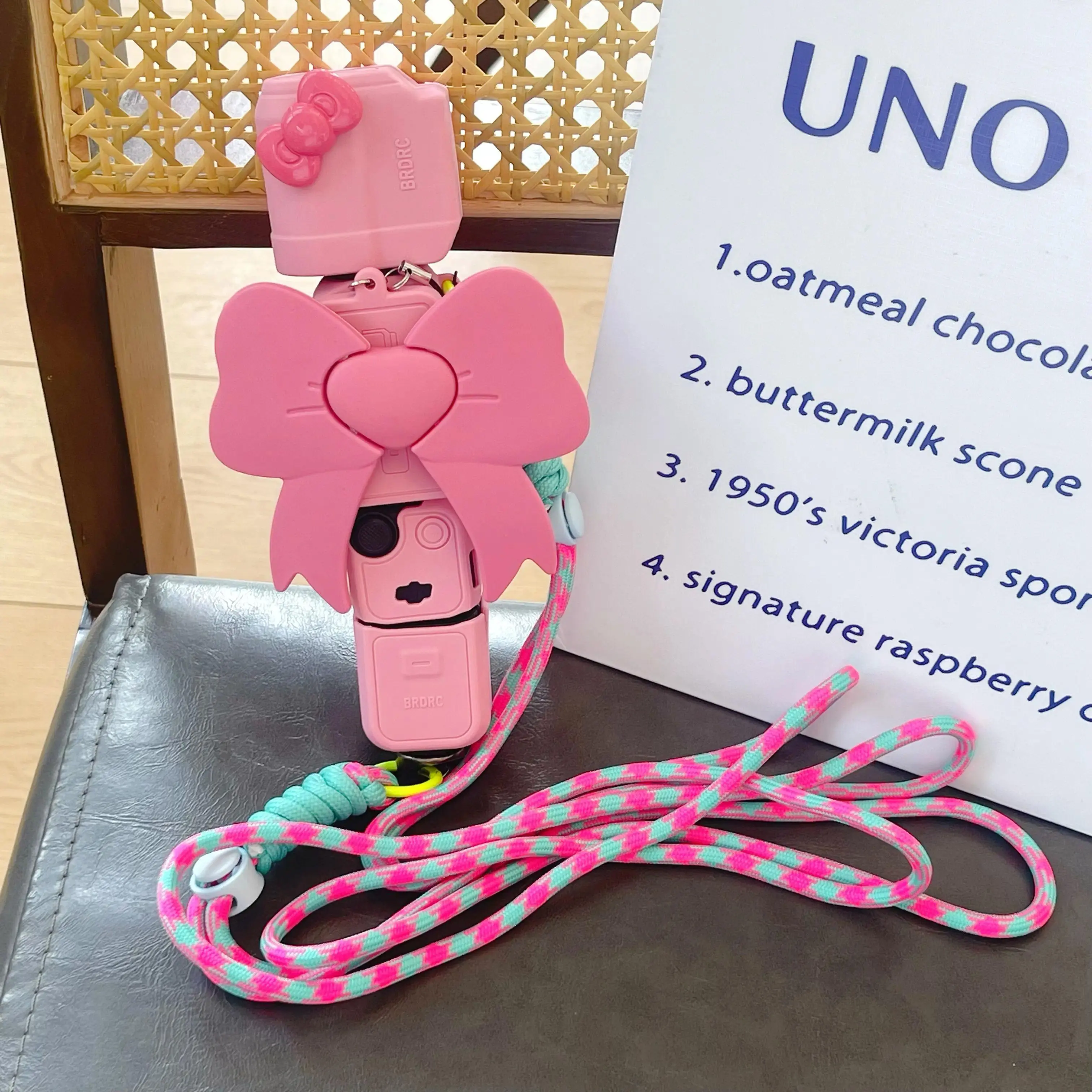 Shockproof Protection Accessory Kit for DJI OSMO Pocket 3 - Pink Silicone Cover, Butterfly Crossbody Strap Lanyard, Camera Shell, Lens Cap Protector