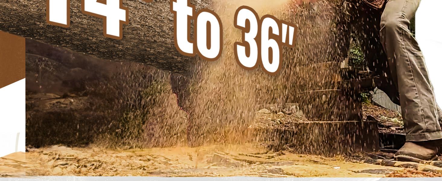 14"- 36" Chainsaw Mill Portable Sawmill Bar Chain Saw Mill Log Planking Lumber Cutting Aluminium & Steel for Builders/Woodworkers Woodworking Outdoor Enthusiast