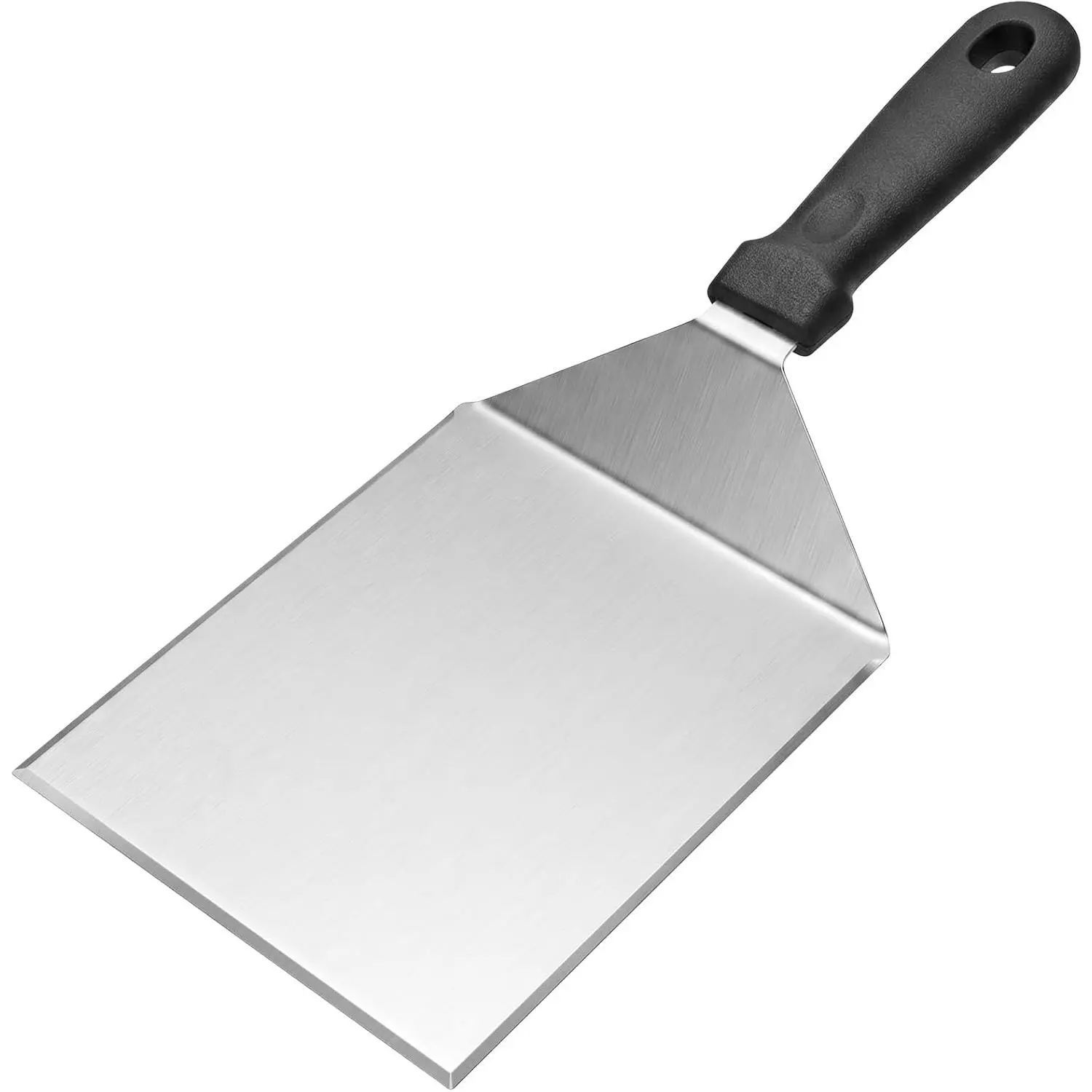 Extra Wide Metal Smash Burger Spatula with Beveled Edges 6 x 5inches | Heavy Duty Stainless Steel Large Metal Spatula for Grill, Griddle, Pizza, Fish, Meat, Pancake Flipper Turner, Dishwasher Safe