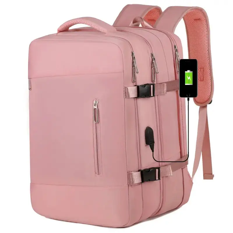 35L Roll Top Rucksack Bag, Unisex Water-Resistant Travel Backpack with 15.6" Laptop Compartment for Hiking, Gym & School, Water Resistant Daypack