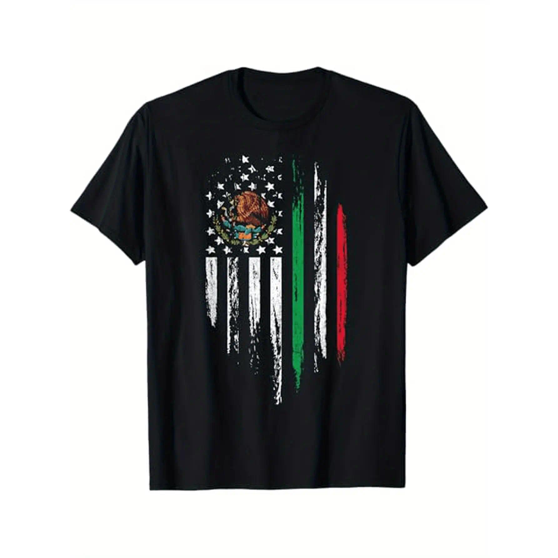 Mexican American Flag Combo Mexico USA Cinco De Mayo Gift T-Shirt