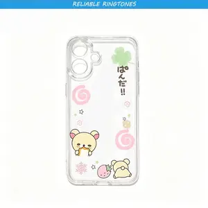 Phone Case - Cartoon Transparent Rilakkuma  Full-Cover TPU Case For iPhone 17 16 15 14 13 12 11   - The Fashionable Design Phone Case Best New Year Gift For Fans!