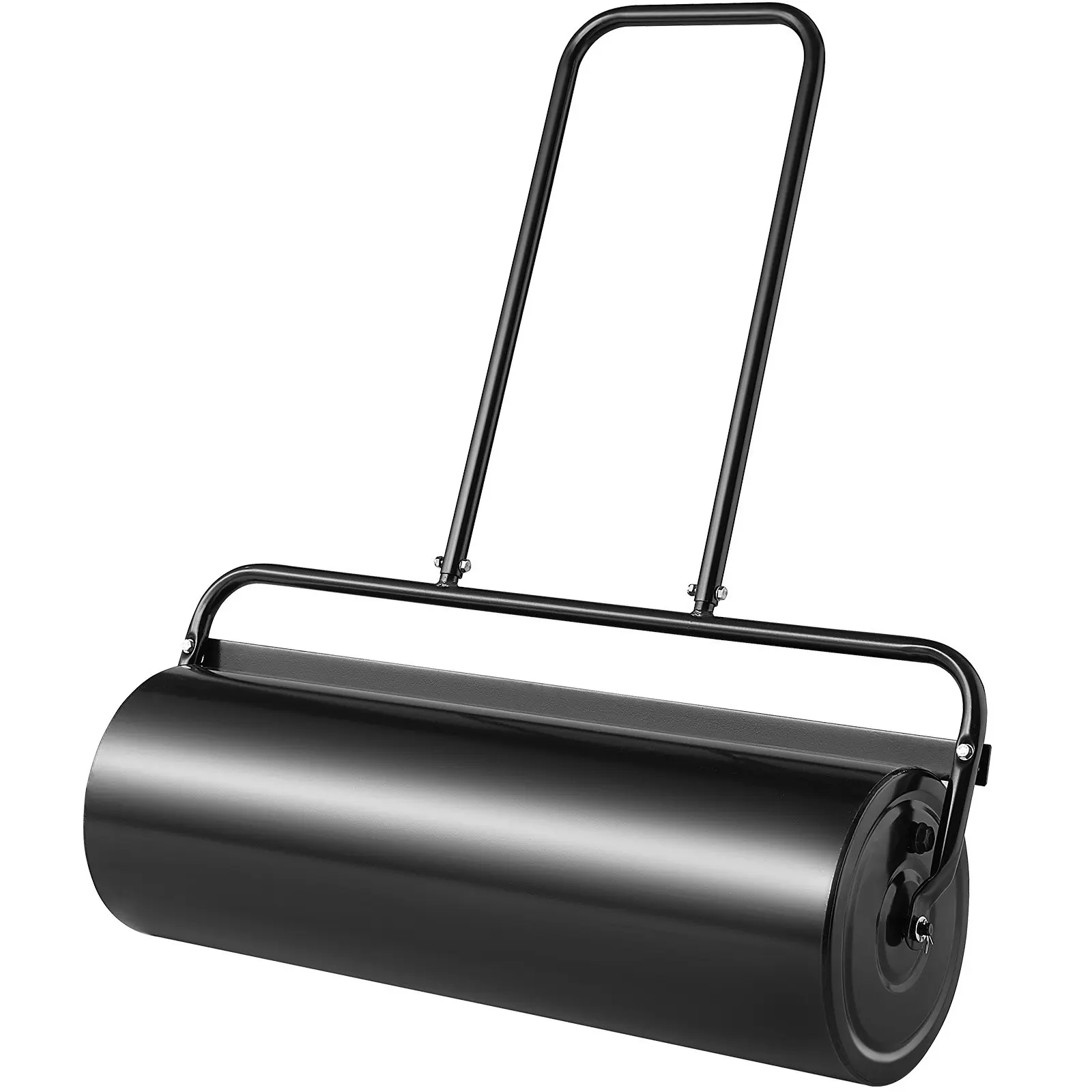 【DealsForYouDays】VEVOR Lawn Roller, 17 Gallon Sand/Water Filled Yard Roller, Steel Sod Roller with Easy-turn Plug and U-Shaped Ergonomic Handle for Convenient Push and Pull, for Lawn, Garden, Farm, Park, Black