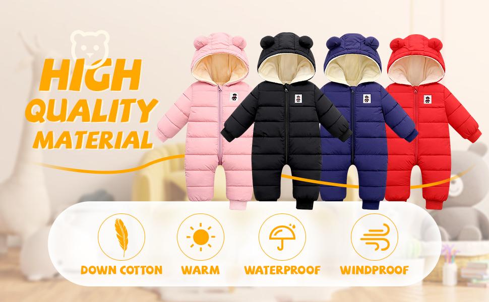 Baby Clothes Cute Infant Toddler Snowsuit Warm Newborn Boy Girl Winter Coats Hooded Zip Jumpsuit Baby Clothes Cute Infant Toddler Snowsuit Warm Newborn Boy Girl Winter Coats Hooded Zip Jumpsuit