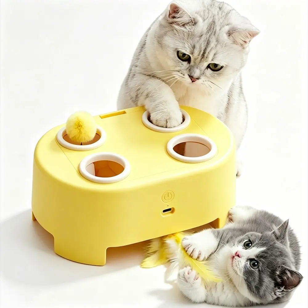 Abs Electric Cat Toy, USB Rechargeable Interactive Feather Wand, Self-Amusement Cat Plaything, Engaging Pet Entertainment, Interactive Kitten Wand