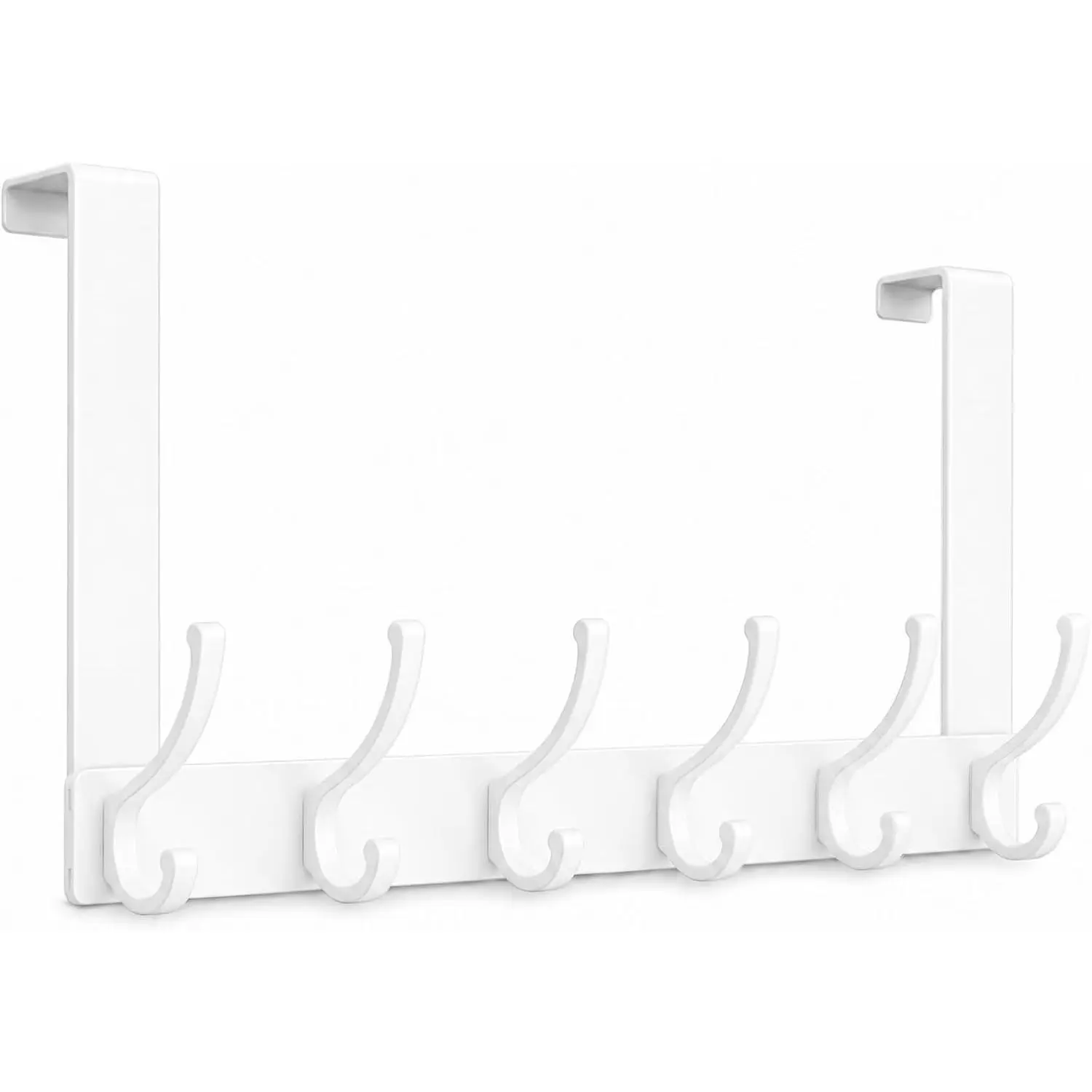 Over The Door Hooks Hanger with 7" Arms, Door Hooks for , Fit 1 3/4" Door, F7U, Towel Racks Organizer Holder for Bathroom - White