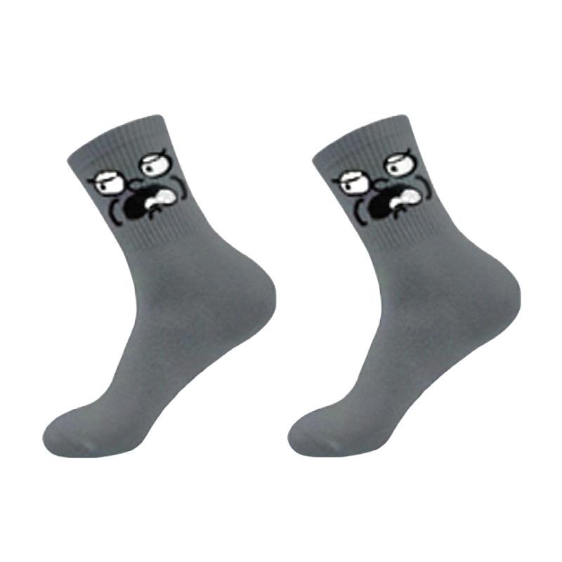 5/10PAIRS Men's Funny Embroidered Crew Socks, Colorful Expression Mid-Calf Socks for Casual Daily Wear