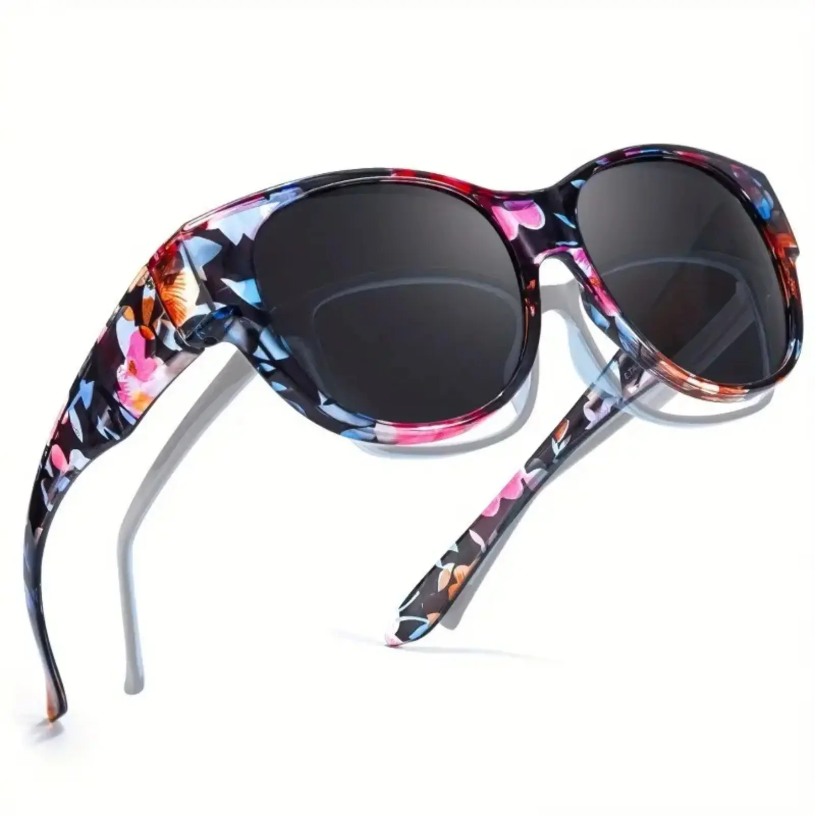 Women's Fit-Over Polarized Sunglasses - Oversized Lenses, UV Protection, Trendy Styling for Driving, Daily Wear (Sports & Outdoor Accessory)