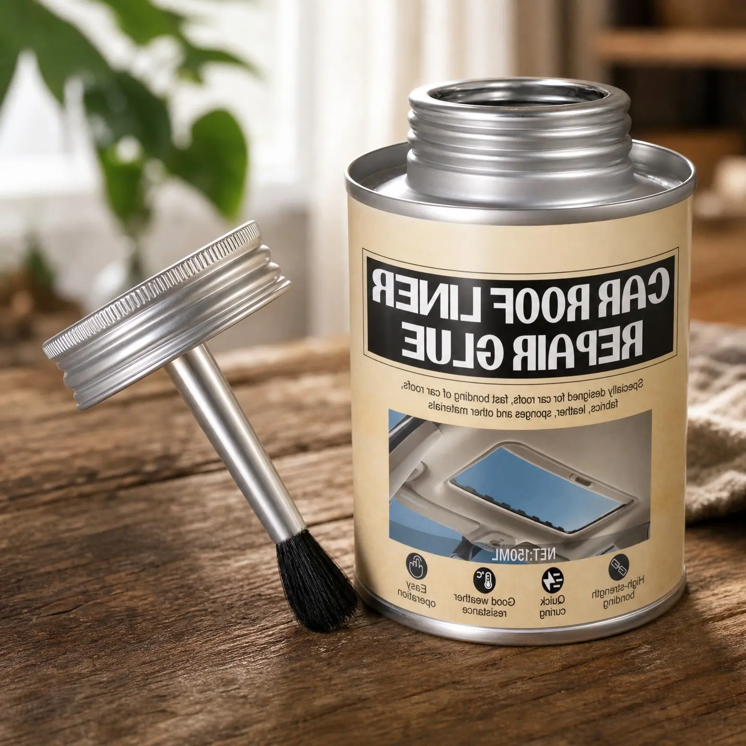 Headliner Repair Glue with Brush, Strong Adhesive for Car Liner - 150mlGift