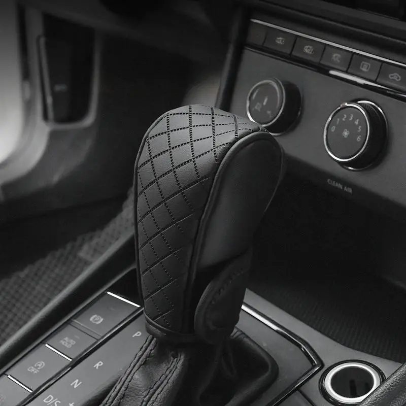 Smooth PU Leather Gear Shift Knob Cover, 1-Piece Automotive Accessory for Automatic Cars with a Non-Slip Grip and Toolless Install, Car Accessories, Accessories For Car