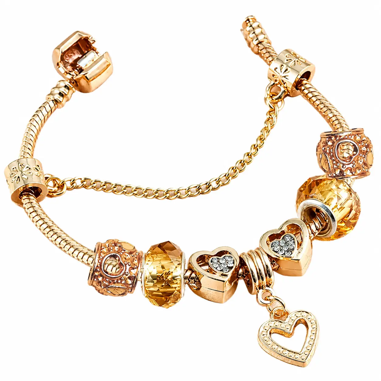 Elegant Adjustable Charm Bracelet for Women Featuring Handcrafted Beaded Design with Delicate Heart Pendant—Versatile Everyday Jewelry Ideal for Mother’s Day, Valentine’s Day, or Thoughtful Gifting