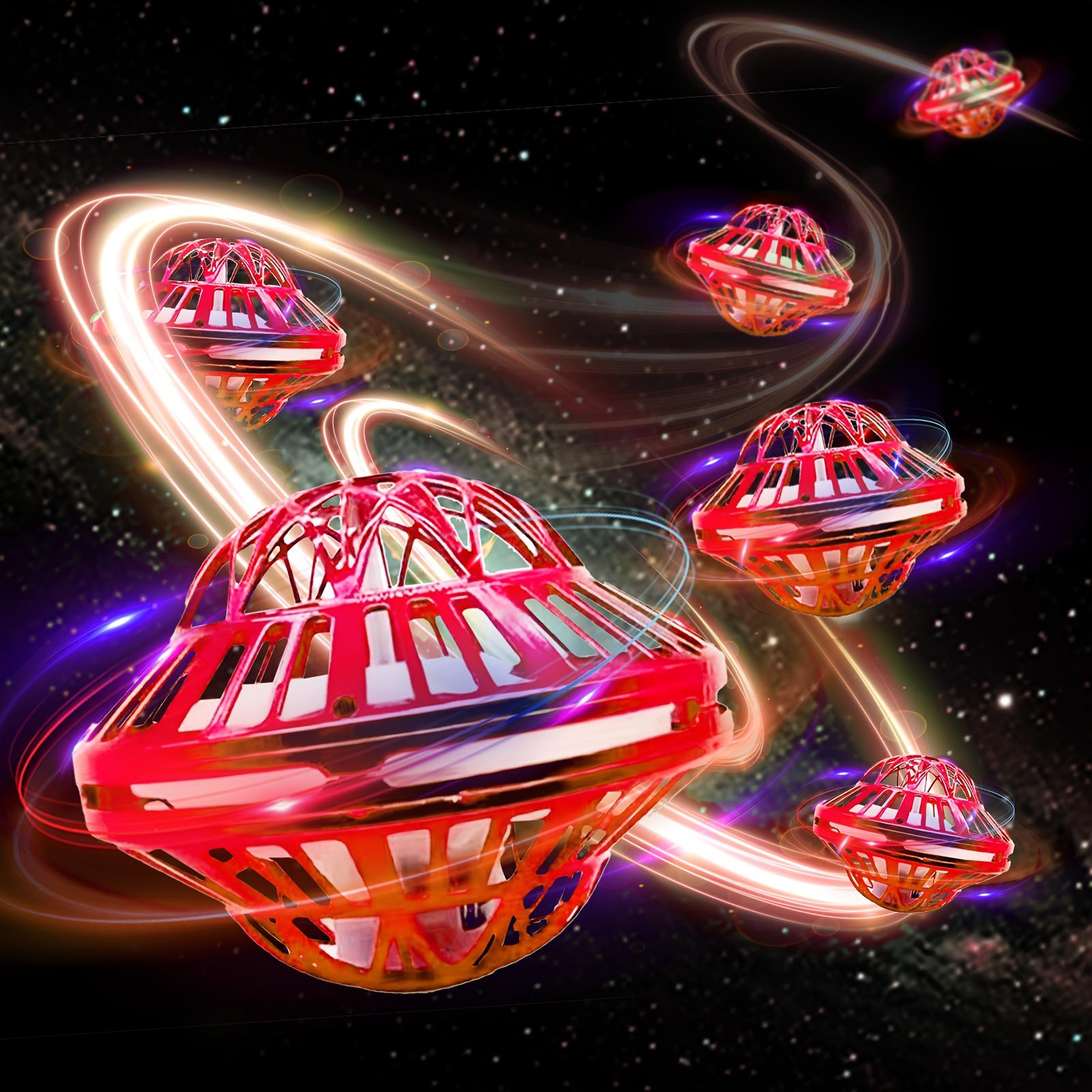 Auto Return UFO Flying Orb Toy, LED Light Hover Drone Hand Boomerang, Shockproof Portable Reusable Gadget for Outdoor Party Mother’s Day Gift,Party gifts