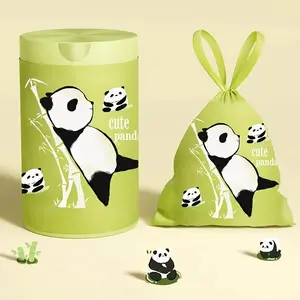 5 Rolls/75pcs Thickened Tear-Free Drawstring Garbage Bags - Adorable Disposable Automatic Closure Household Waste Bags - Multi-purpose for Home, Office, Gadgets Drawstring Trash Bags