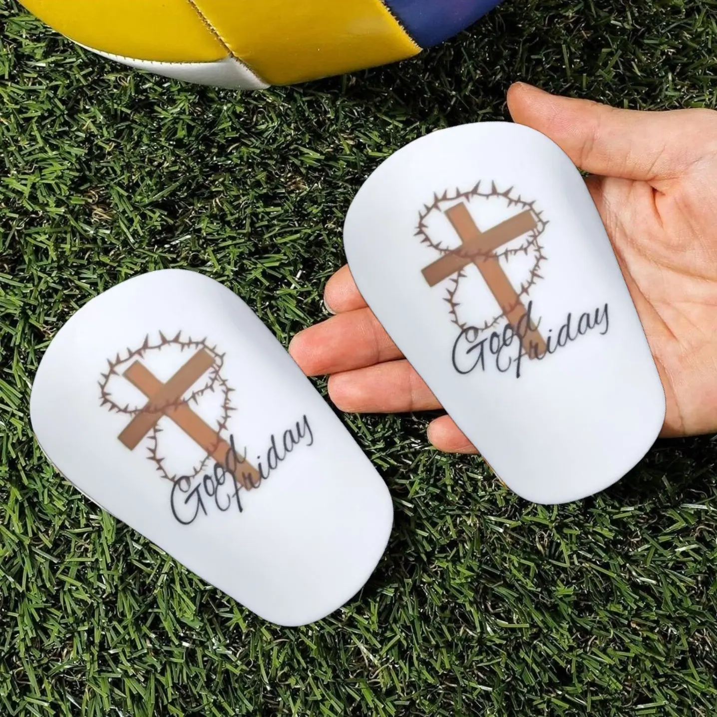 Cross Series Soccer Shin Guards, Thick Impact Protection, Comfortable Lightweight, Durable Cross Design, Ideal for Training and Matches, Unisex, Soccer Equipment