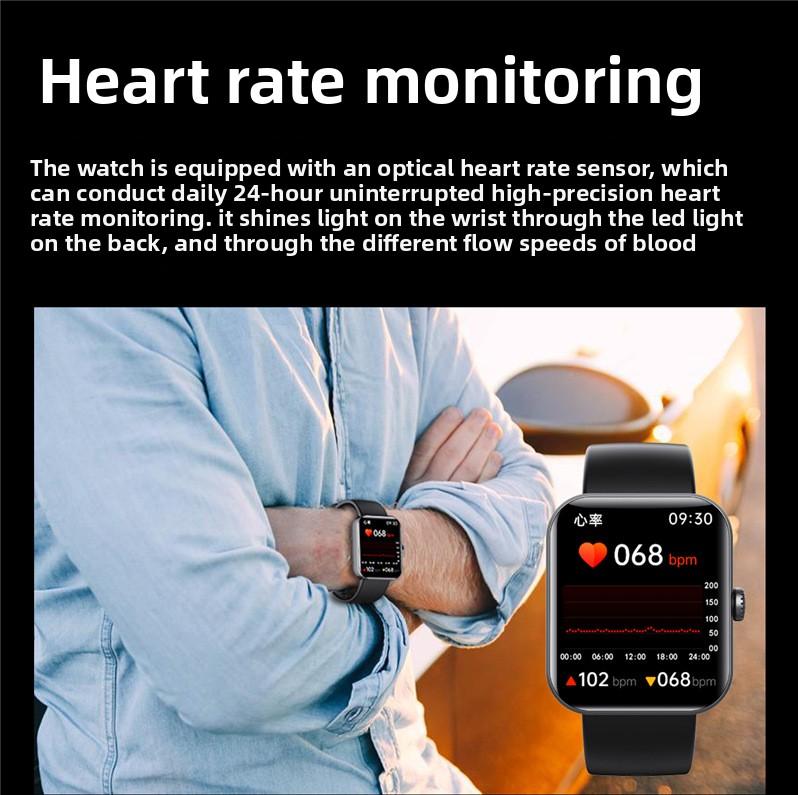 F57L Smart Watch Sports Bracelet Heart Rate Blood Pressure Monitor Body Temperature Sleep Measurement Step Counting Fitness Tracker IP68 Waterproof Smartwatch for Men Women