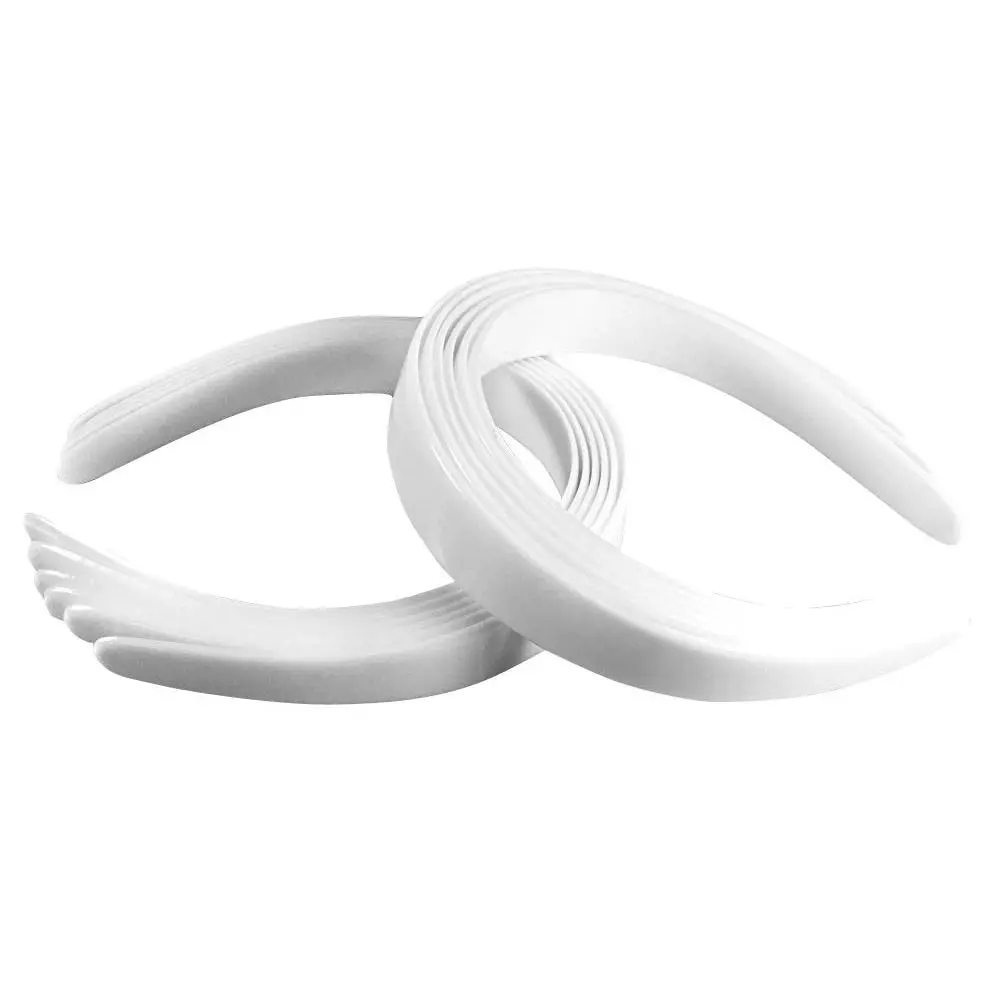 12-Pack White Plastic Headbands for Female Styling, Solid 1-Inch Wide Hair Accessories with Anti-Slip Teeth for DIY Crafts & Everyday Wear, 1" Wide, Anti-Slip Hair Band Base, Diy Bow Crafts, Teeth Comb, Bulk Pack