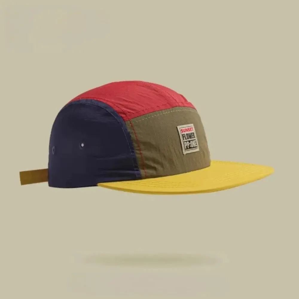 Retro Japanese Style Hip-hop Hats Thin 5 Panel Flat Brimmed Baseball Cap Breathable Quick-drying Sunscreen Hat Unisex