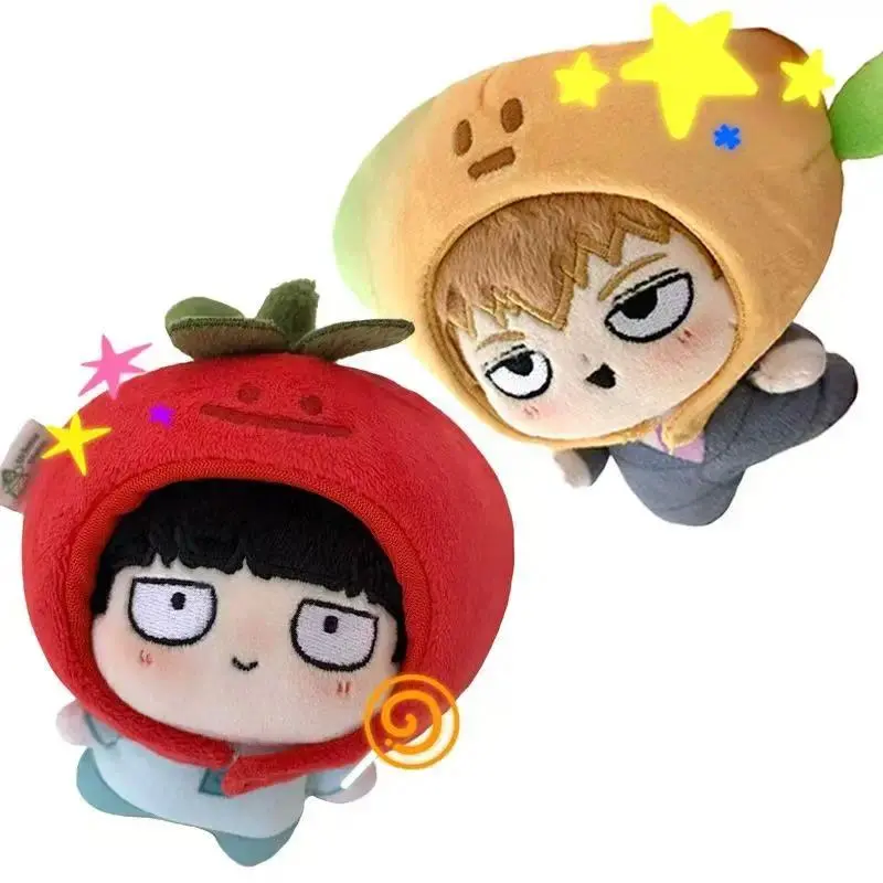 10cm Mob Psycho100 Kageyama Shigeo Reigen Arataka Big Head Cotton Doll Dress Up Plush Toy for Backpack Ornament Keychain