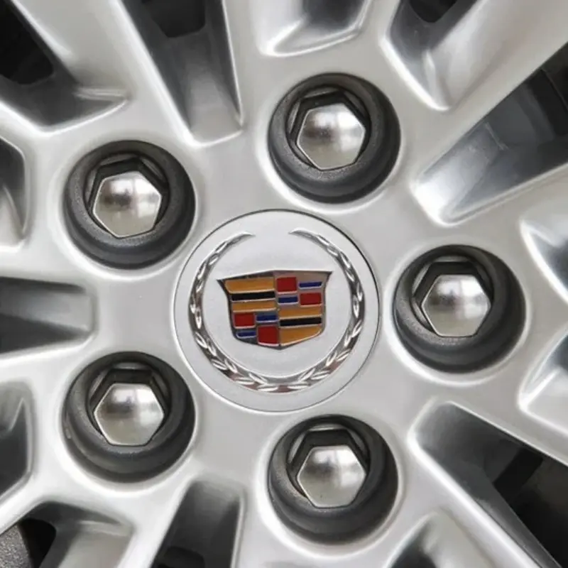4pcs 56mm Car Wheel Center Sticker Hub Emblem Automotive Decals Car Decorations for Cadillac ATS CTS DTS STS SLS SLR XLR BLS Seville Escalade Deville Tiburon CT6