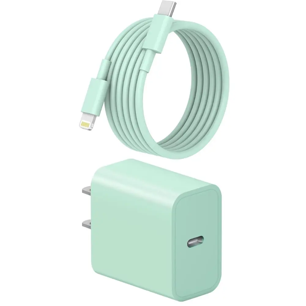 iPhone Charger Fast Charging, 20W USB C Wall Charger Block with 6FT Fast Charger Cord Type C to Lightning Cables for iPhone 14 13 12 11 Pro Max XR XS X, iPad,AirPods Pro