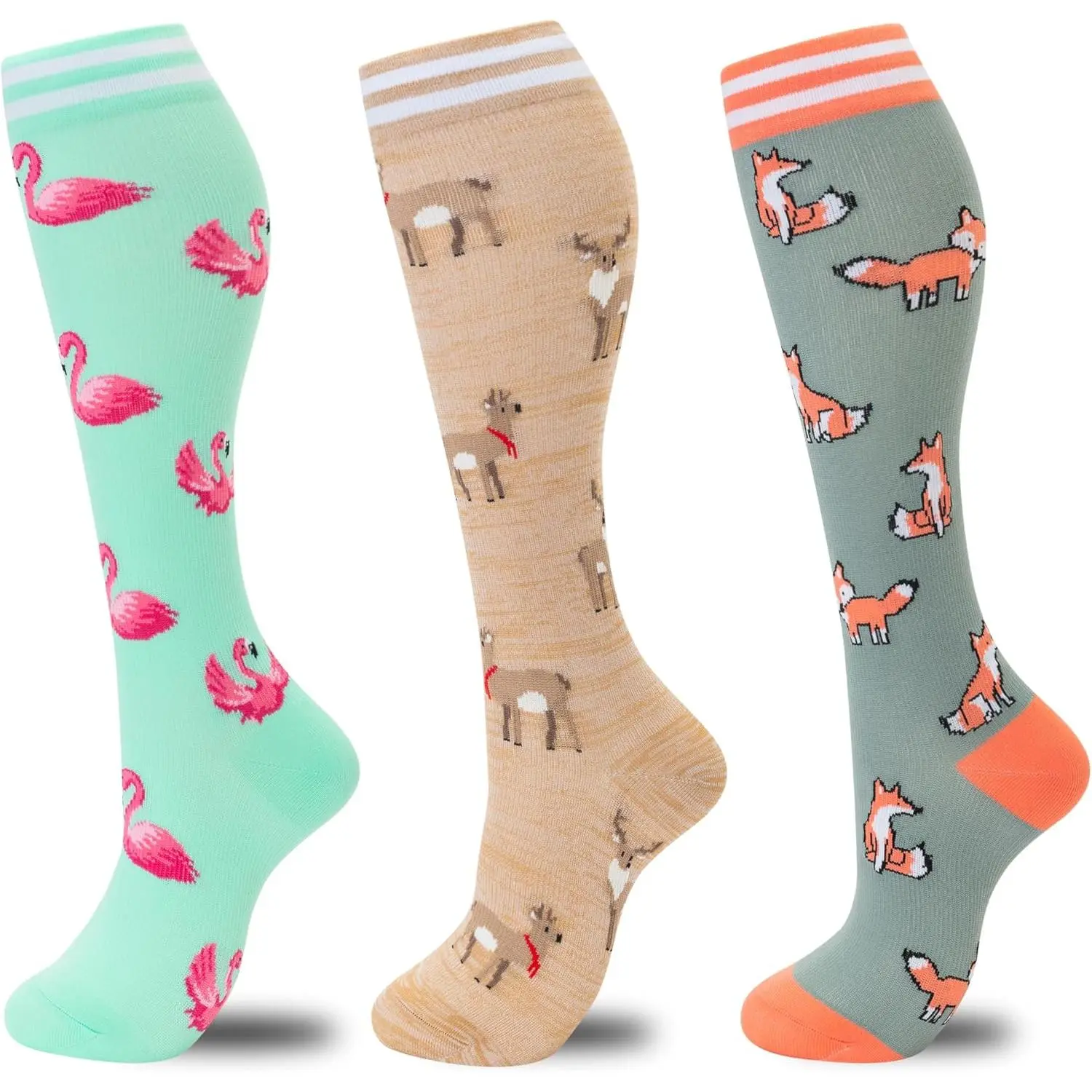 09-3pairs-flamingo/Monkey/Fox