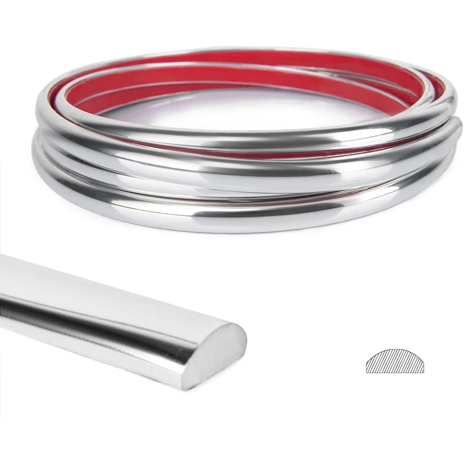 10 ft Peel and Stick Tile  Trim for Backsplash, Stainless Steel | Cuttable,  Adhesion, No , Water Resistant, Flexible, Durable, DIY Friendly, for Kitchens, Bedrooms and Walls