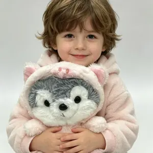 Plush Pig Husky Stuffed Toy, Soft and Cozy Healing Doll, Perfect Sleep Companion for Kids, Ideal Gift for Children