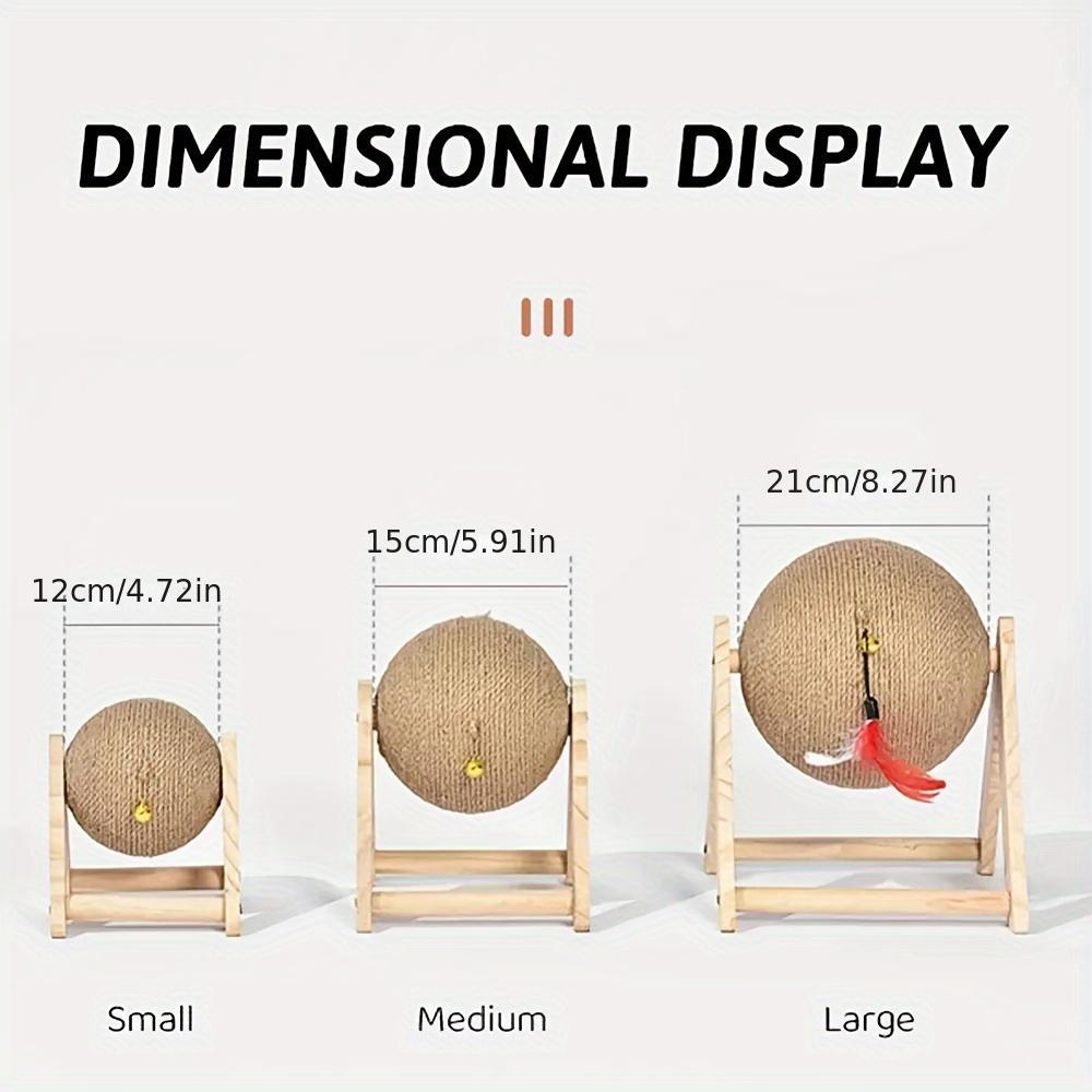 Durable Cat Scratching Ball with Stand, Flax Rope Cat Scratcher, Cat Scratching Toy, Pet Supplies, Interactive Cat Toy, Cat Furniture