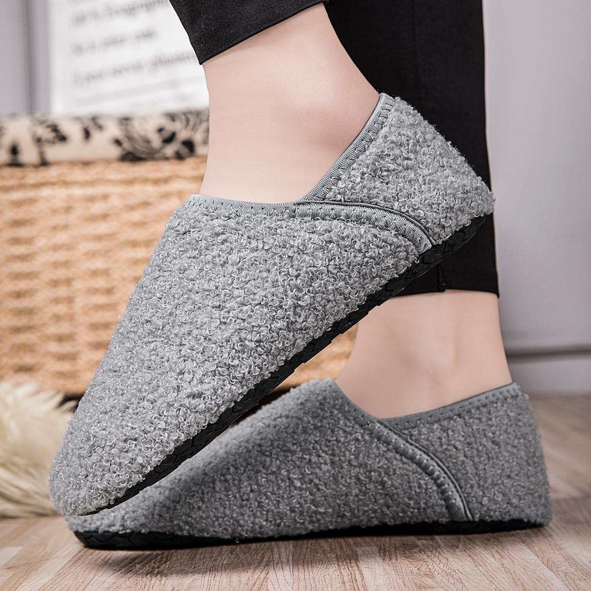 Winter Cotton Shoes for Women House Slippers Cozy Sock Shoes with Soft Rubber Sole Slip On for Indoor Outdoor SpringStatements