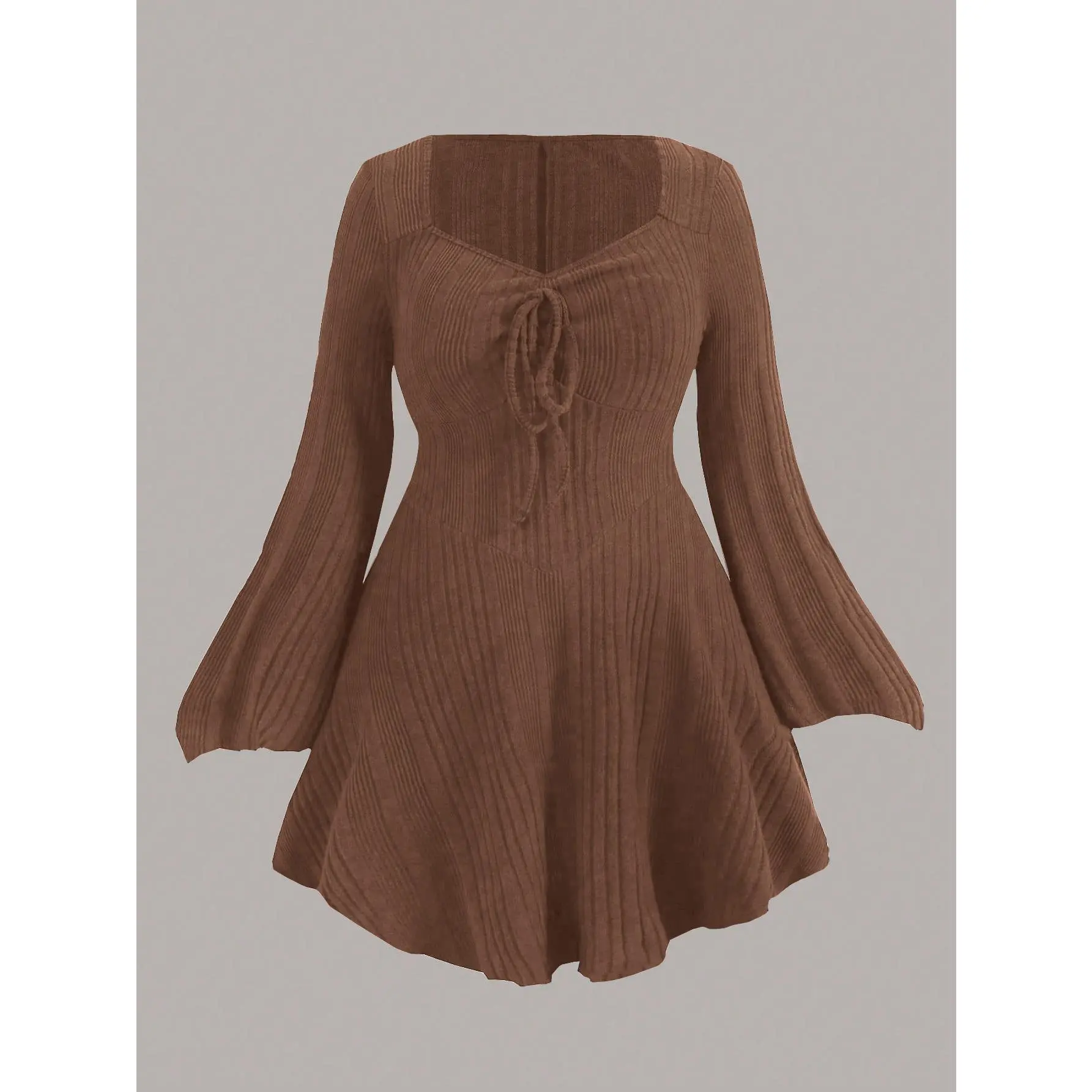 Plus Size Dresses Fit and Flare Long Sleeve Going Out Dresses, Formal Evening Dresses