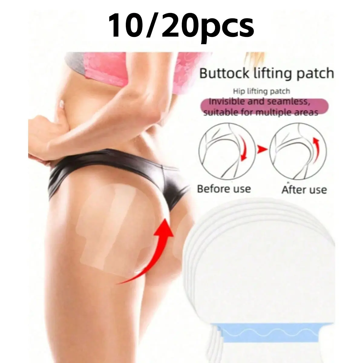 10/20 Pcs Thigh Lifting Tape, Seamless Invisible Butt Lifters, Strong Hold, Comfortable Breathable, Ideal for Dresses, Weddings, Parties
