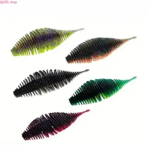 6PCS Bionic Soft Worm Lure Set, Flexible Durable Plastic Swimbaits With Natural Wriggling Action, Multi-Water Tackle For Bass Trout Crappie Predator Fish, Suitable For Freshwater Saltwater And Shore Fishing