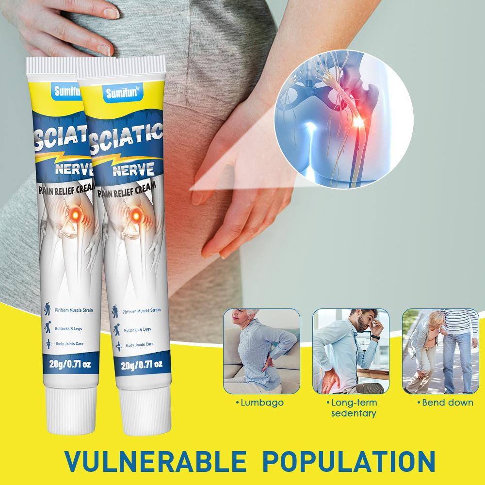 Sumifun Sciatic Nerve  Cream 20G Fast-Acting Pain  Soothing Massage for Hip Lower Back Joint Discomfort Muscle Relaxation Balm Lipoma Removal Hydrating sensitive skin relief