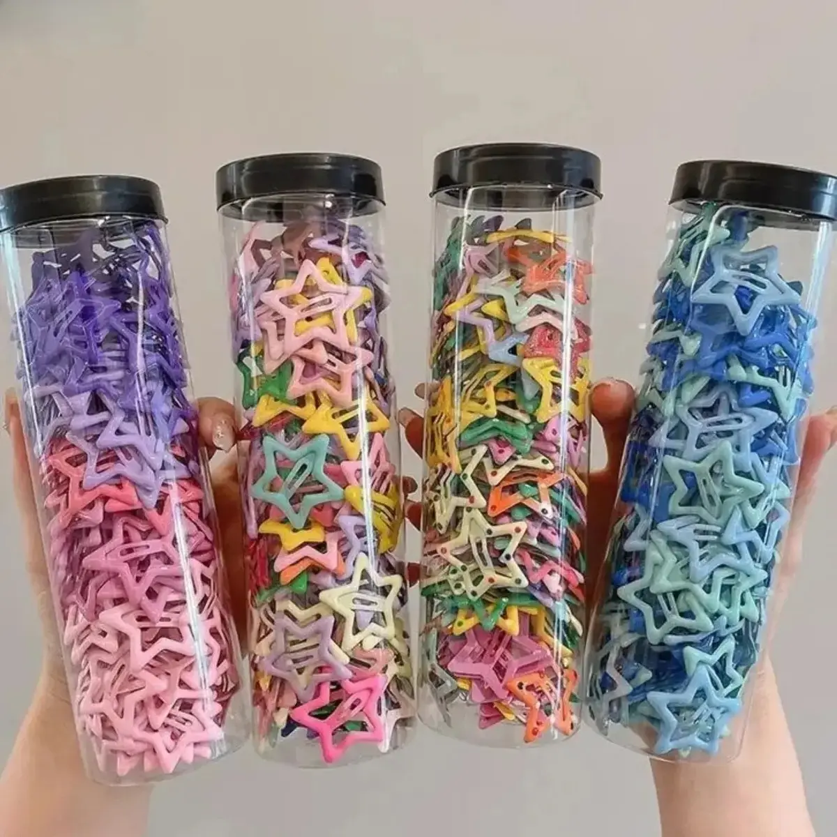 Kawaii Cute Hair Clips & Bag Charms Set Pack - Colorful Non-Slip Barrettes for Women Girls, School Daily Lawn Game Accessory for Backpack Decoration
