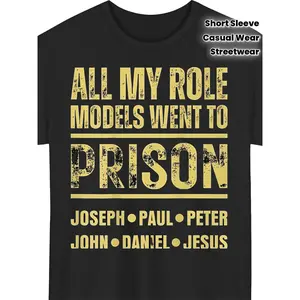 180g 100% Cotton Men's & Women's Graphic T-Shirts - Crew Neck Short Sleeve Round Neck Streetwear Top, Joseph Paul Peter John Daniel Iconic Prison Print, All-Season Regular Fit, Machine Washable, Plus Size for Beach Sports