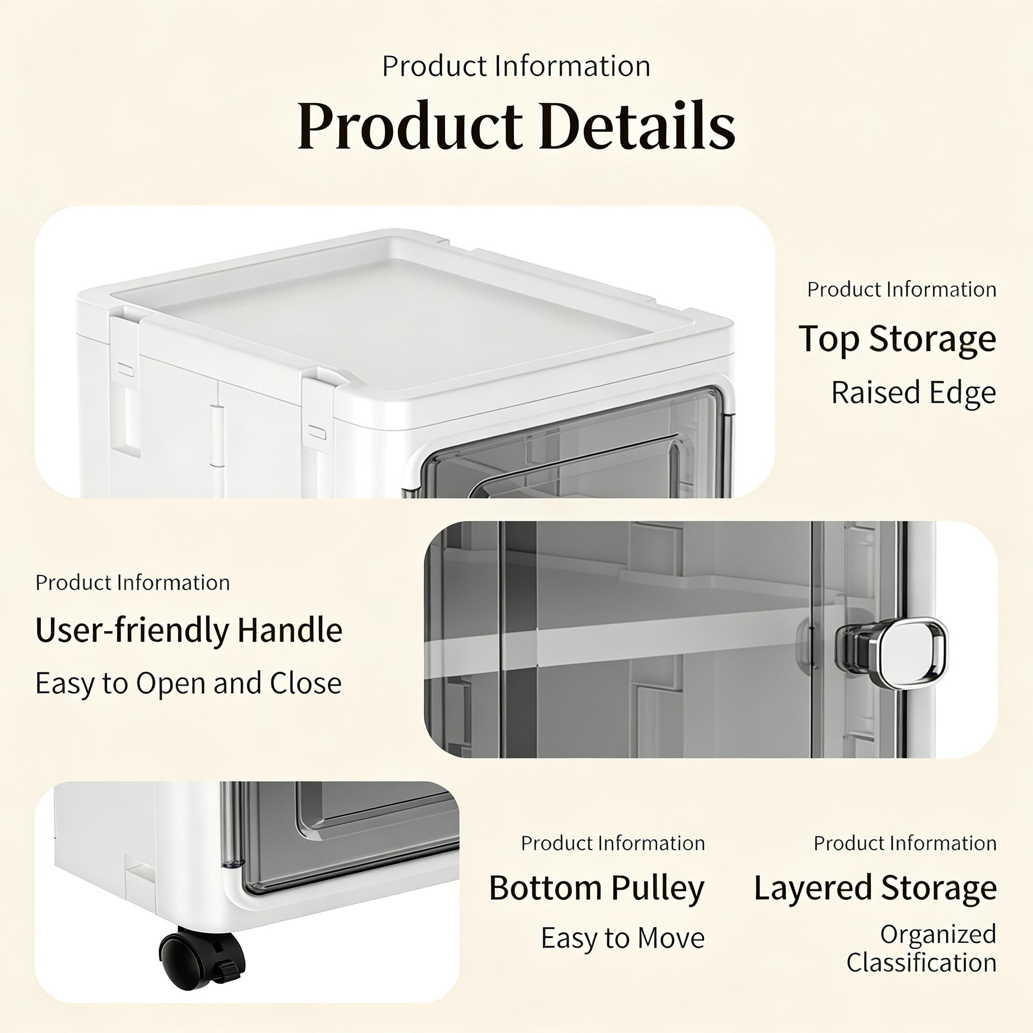 Narrow Gap Storage Organizer Foldable Cabinet Magnetic Sealed Door Universal Wheels Dustproof Moistureproof for Bathroom Kitchen Narrow Gap Storage Organizer Foldable Cabinet Magnetic Sealed Door Universal Wheels Dustproof Moistureproof for Bathroom Kitchen