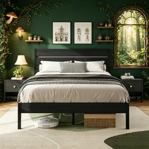 Sturdy Metal Platform Bed Frame with Headboard & Footboard, 12.2" Elevated Under-Bed Storage, Durable Full Metal Slat Support, Noise-Free Design, Easy Installation bed frame