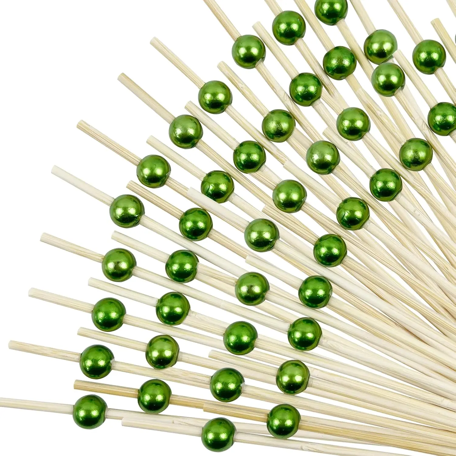 200 count Green Decorative  Picks, 4.7 Inch Fancy  Toothpicks for Appetizers Picks Long Decorative Skewers for  Drinks Charcuterie Party Decorations