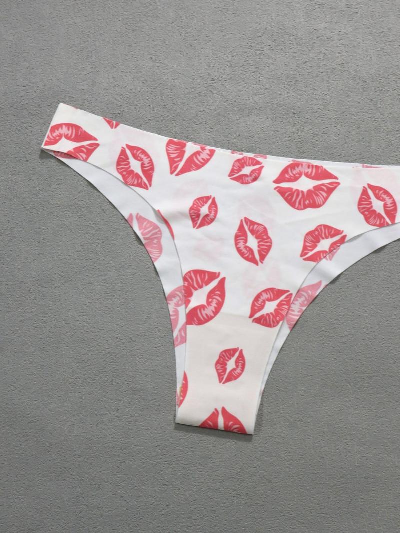 Women's All Over Print Thong, Soft Cute Comfy Breathable Panty for Daily Wear, Women's Underwear for All Seasons