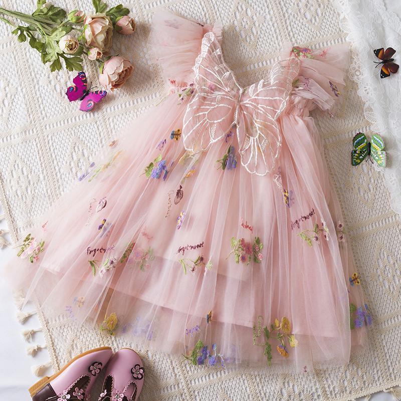 (New)Butterfly Dress for Kids Girls 1-4