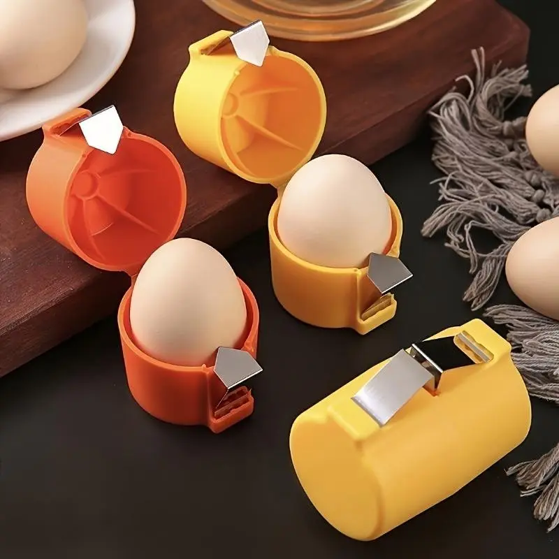 2-Piece Egg Shell Separator and Remover, Quick Manual Egg Separating Tool, Essential Kitchen Utensil, Durable Plastic, Perfect Gift, Egg Separator for Raw Eggs