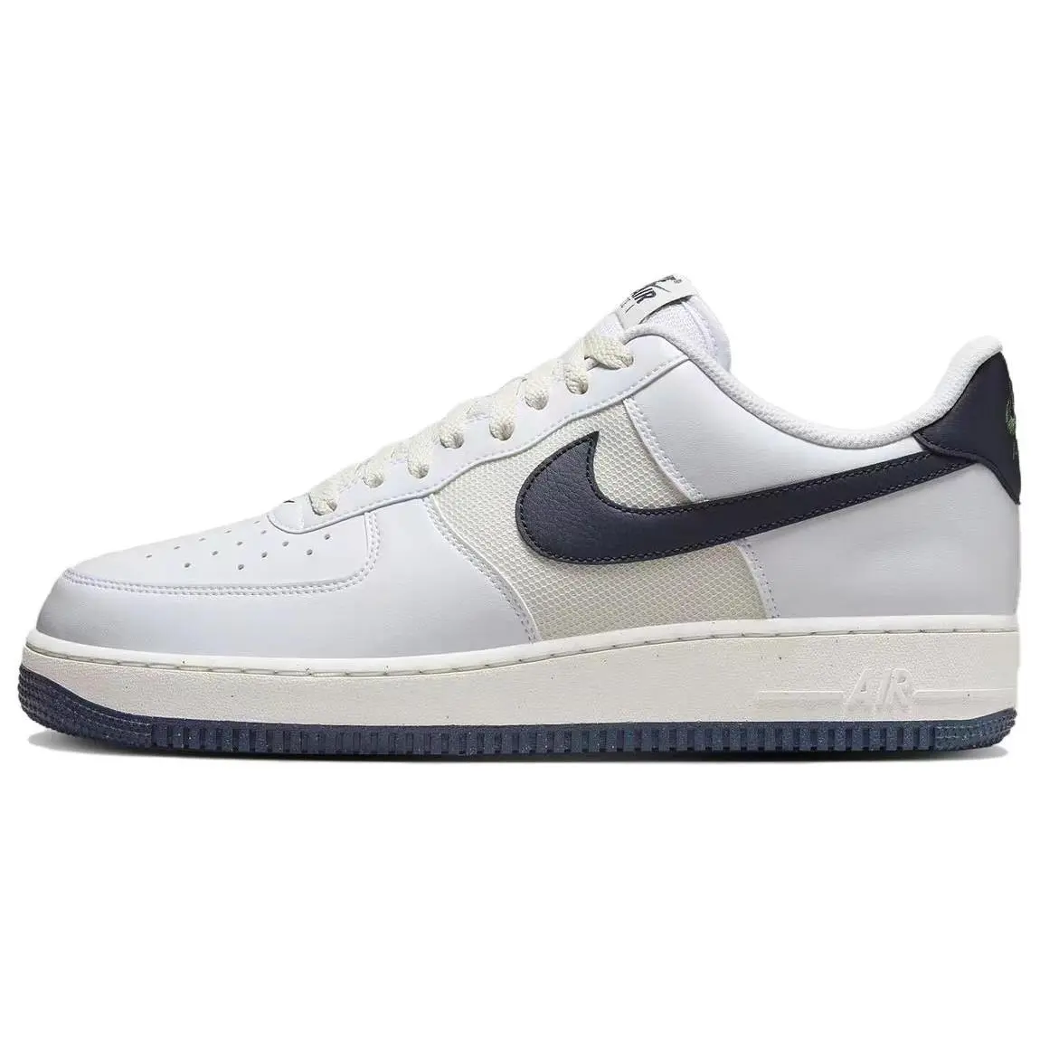 Nike Air Force 1 ’07 NN Men’s Low-Top Comfortable Versatile White and Blue Sneakers Verifiable, with credentials and supporting global authentication