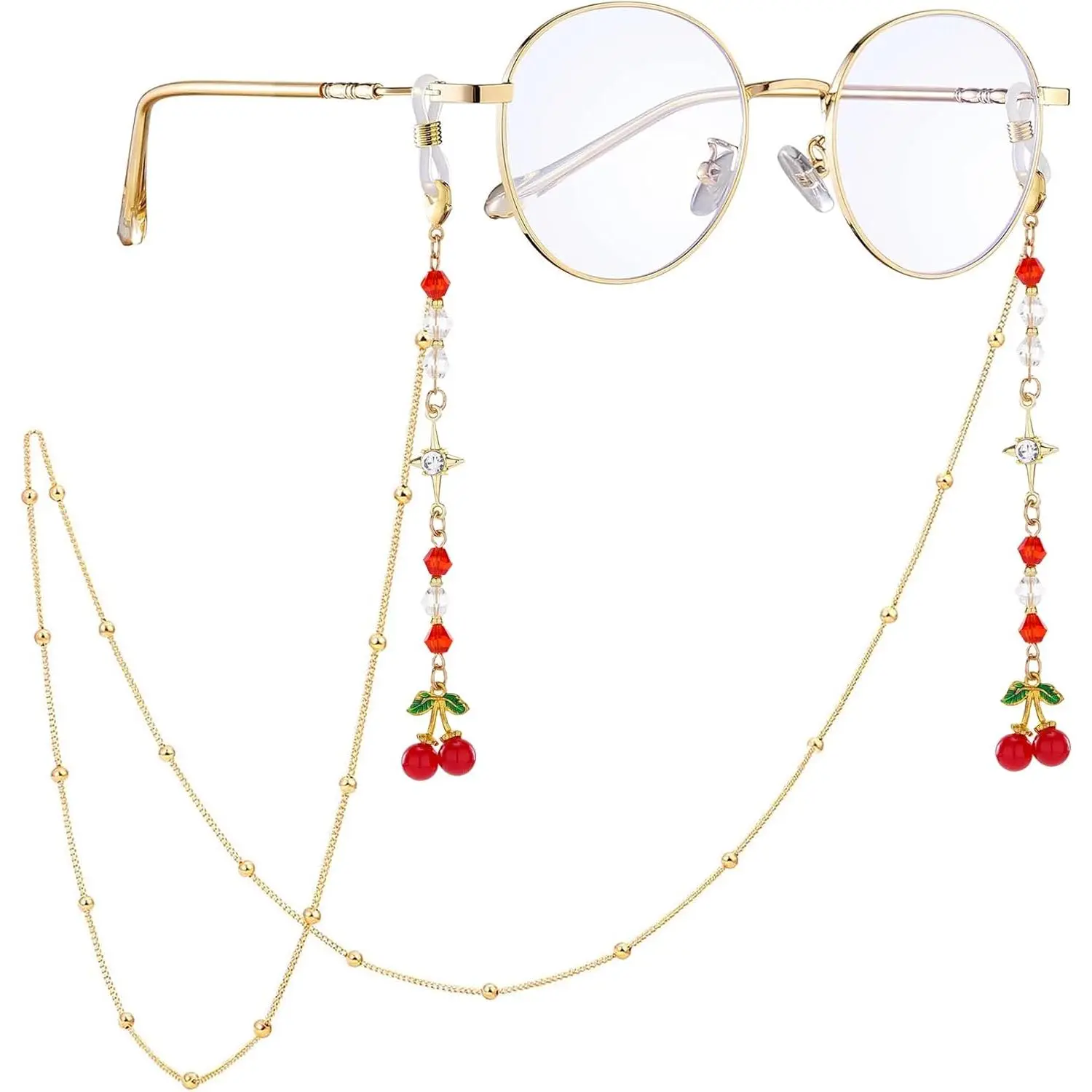 Women's Eyeglass Chain with Star Charm, Stylish Sunglasses Holder Strap for an Elegant Look, Lightweight Fashion Accessories, Everyday Wear