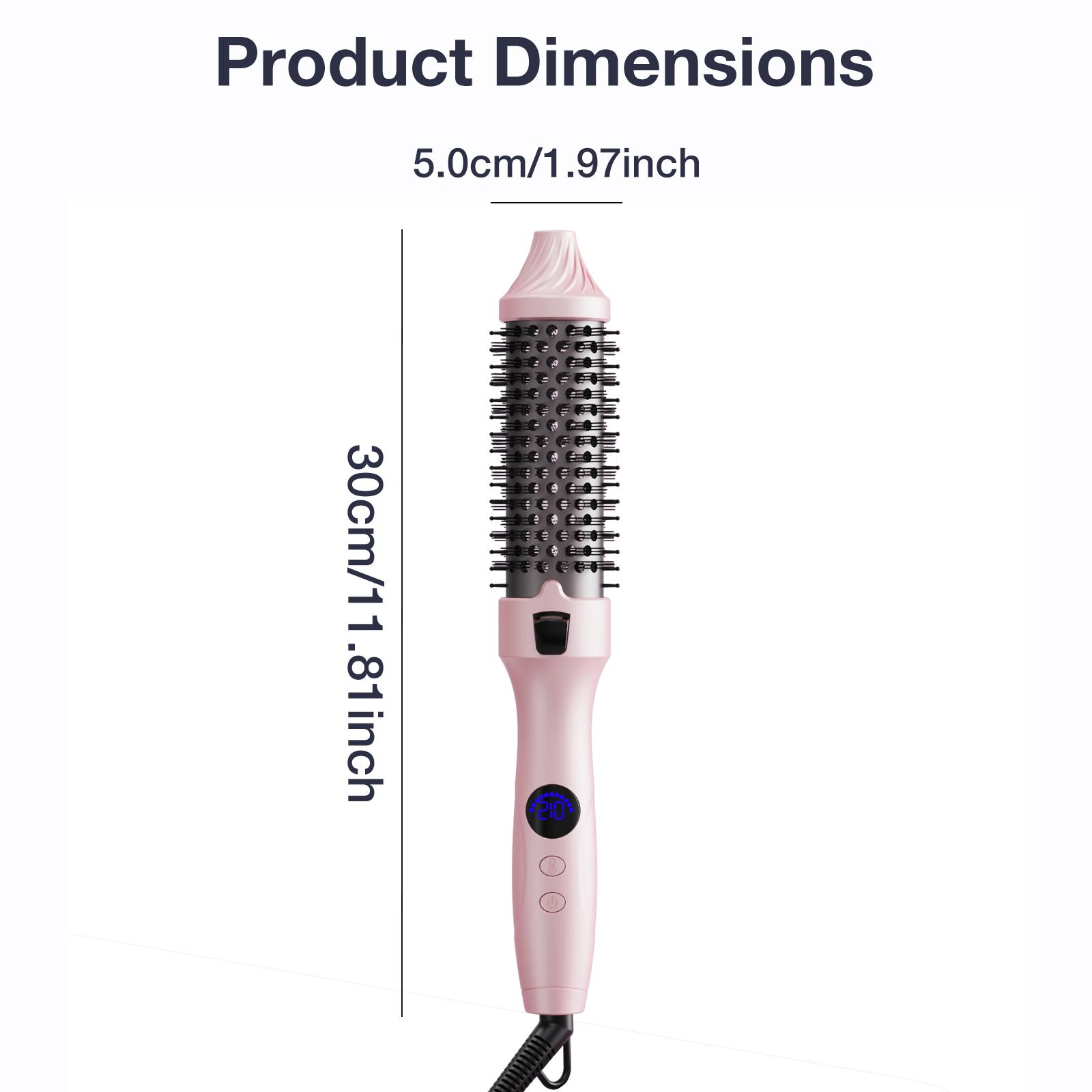 Thermal Brush For Blowout Look, 1.5 Inch Heated Round Brush,00 million negative ions, no hairknots,Smooth out the frizz,Curling Iron Brush With 10 Temperature Control, Hot Brush Styler Thermal Round Brush For Travel,Home, School,Not A Blowdryer