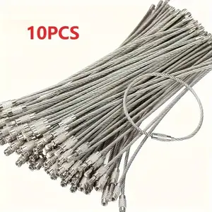 10pcs Stainless Steel Key Rings, Durable Adjustable and Rust-Resistant - Perfect for organizing keys, tags, and DIY projects