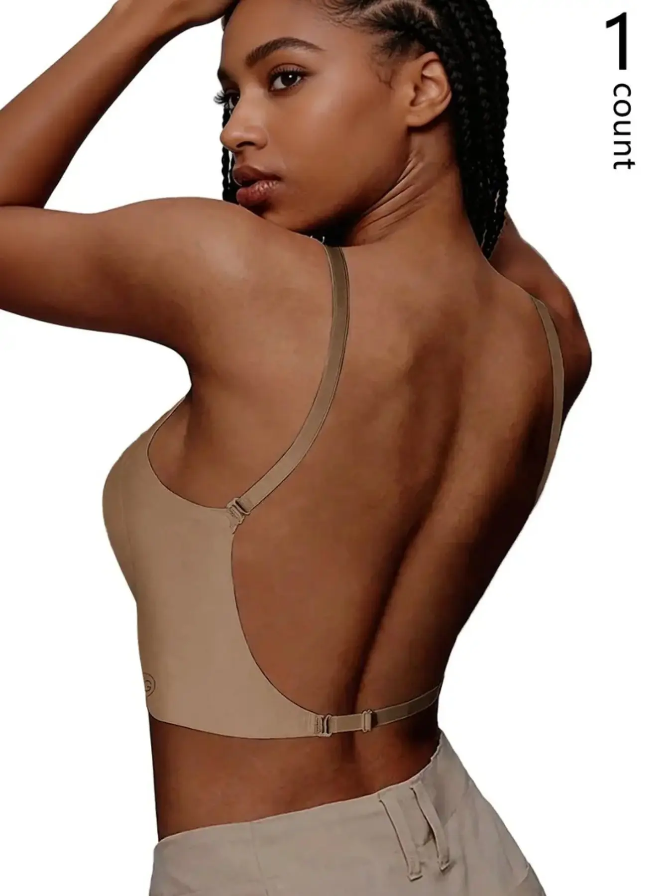 Women's Elegant Chic Seamless Backless Lift Shape Bra, Convertible Strap Wireless Push-Up Bra, Suitable for Bridal Wedding Dresses and Party Gowns