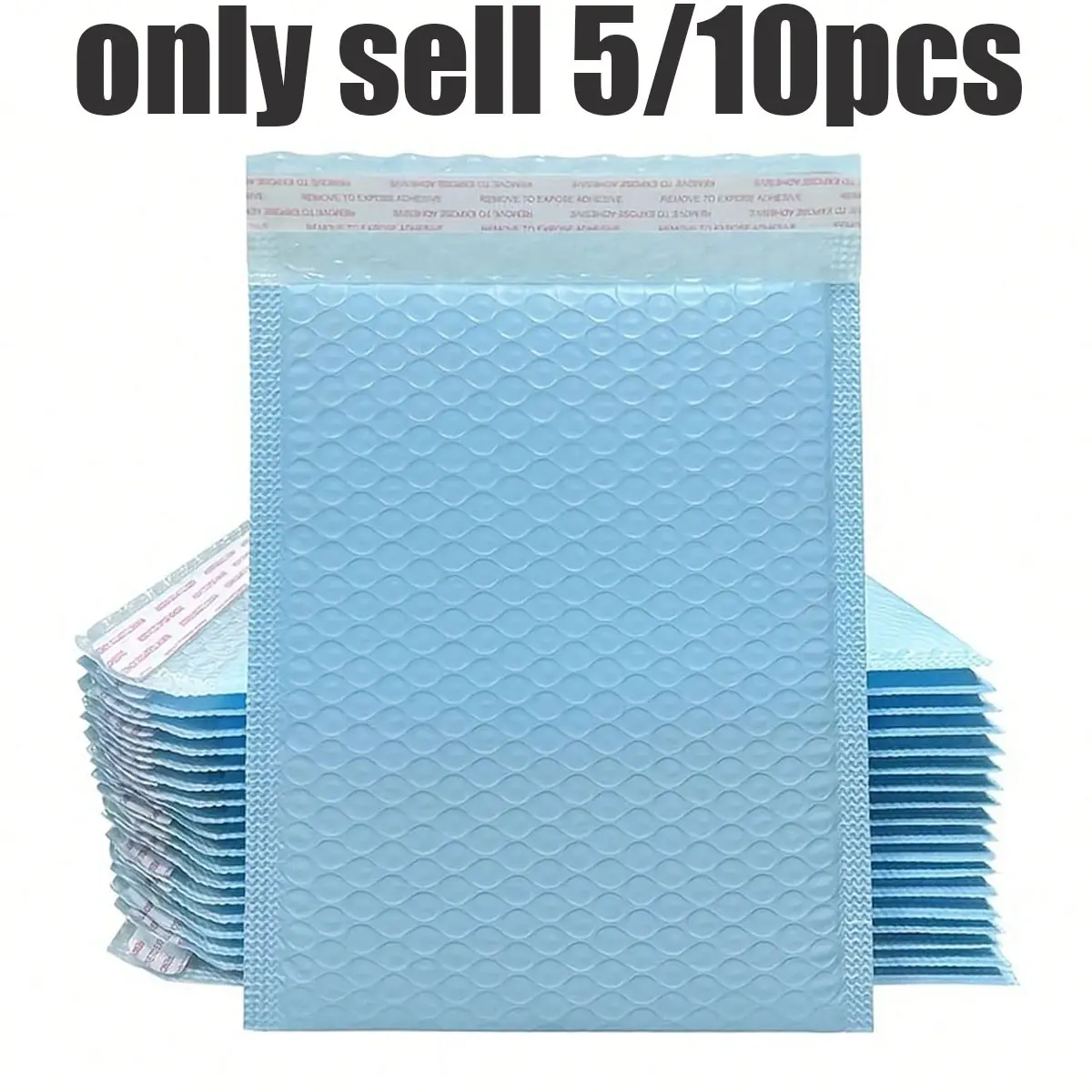 Blue Bubble Envelopes, Self-Seal Waterproof Foam Pouches, Simple Business Storage Bags, Ideal for Gifts, Books, Phones, and More