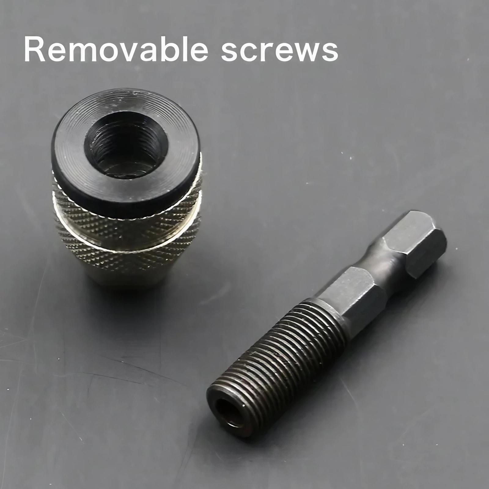 Keyless Drill Chuck Adapter, 0.3-3.4mm Electric Tool Conversion Head, Anti-slip & Anti-corrosion Metal Chuck, Multifunctional Extension Rod Kit