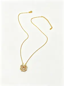 Two-Way Wear Heart Lily Four-Leaf Clover Full Rhinestone Versatile Collarbone Chain, Elegant Jewelry for All Occasions